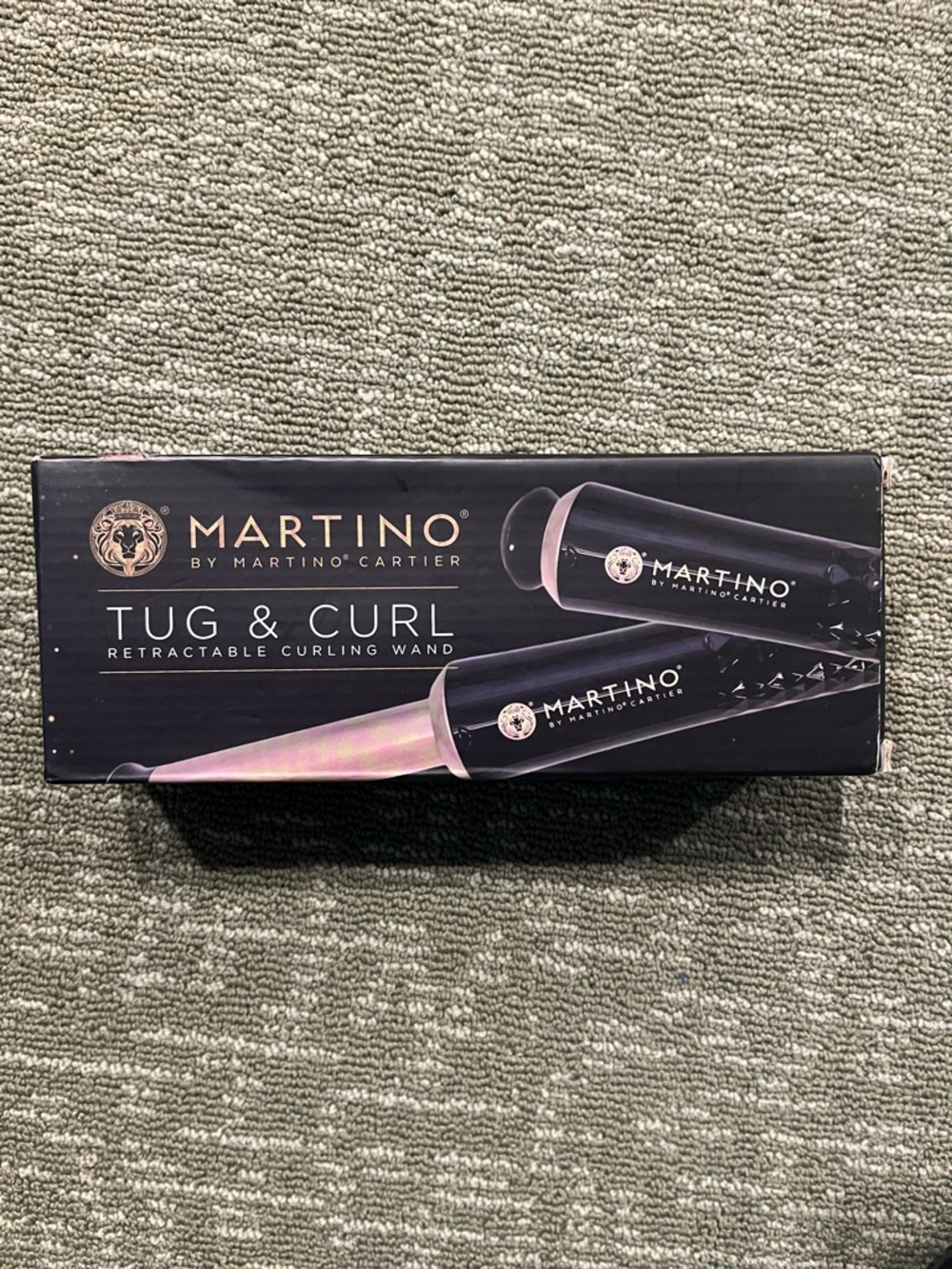MARTINO Tug & Curl Retractable Curling Wand in Black